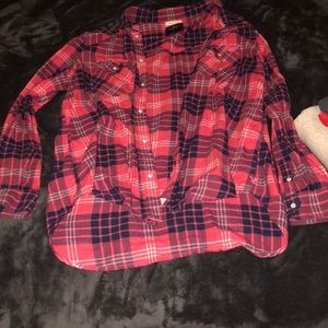 American Eagle Outfitters Other - oversized red/blue/white flannel American Eagle Outfitters Other - oversized red/blue/white flannel